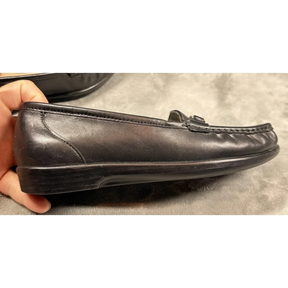 SAS Shoes Womens Size 7N Black‎ Leather Loafers Slip On Tripad Comfort Walking